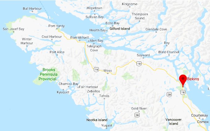 North Vancouver Island Map